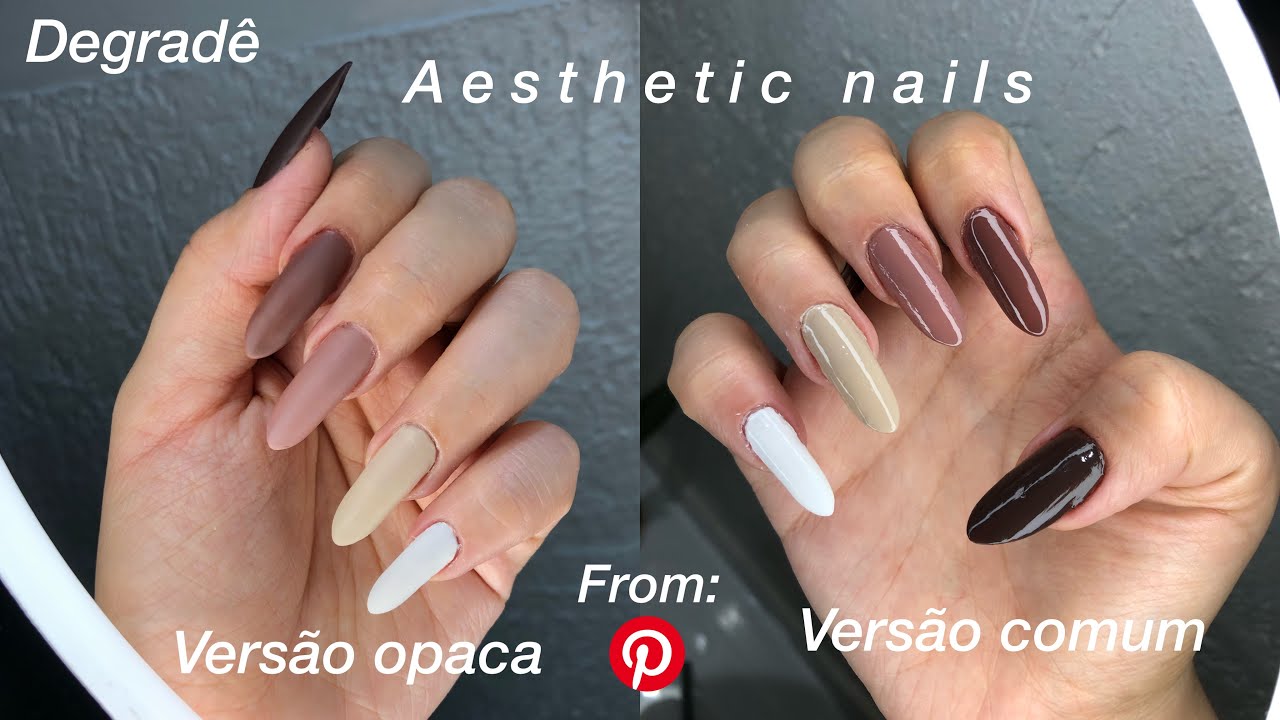 COMO FAZER UNHAS EM DEGRADÊ PASSO A PASSO| Aesthetic nails tutorial