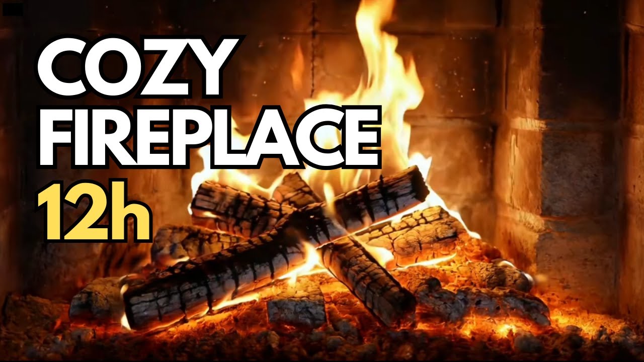 Cozy Fireplace - Feel the Warmth of the Fire and Relax to the Crackling Wood Sounds - 12h