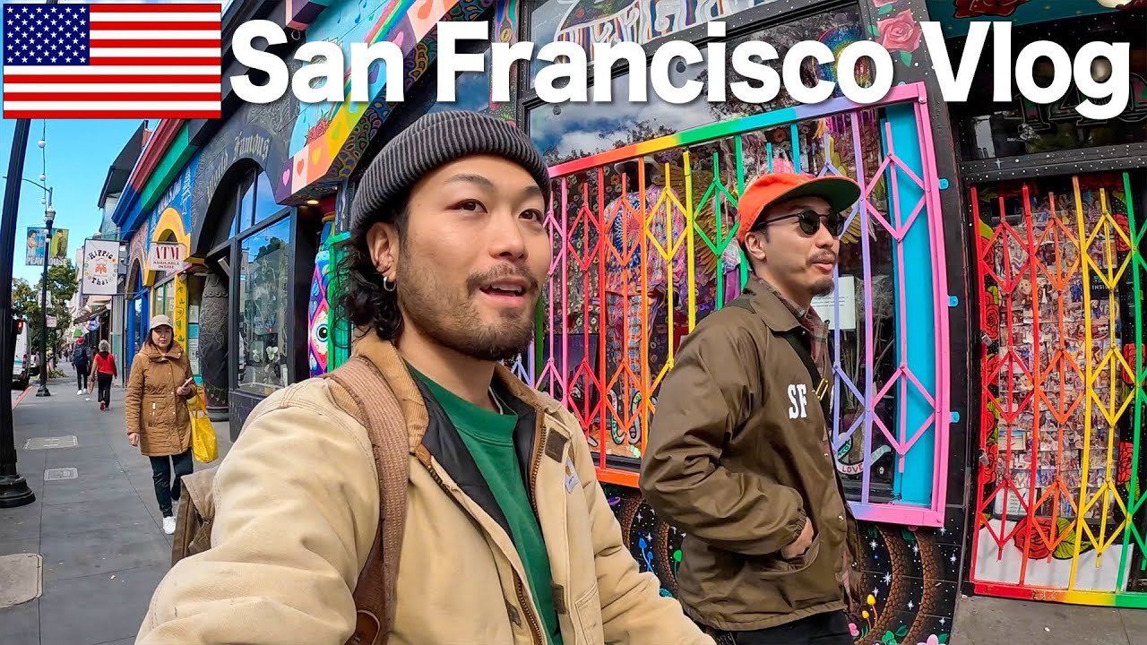 【サンフランシスコVLOG】アメリカ古着の名所、ヘイトアシュベリーで古着屋巡り！！！ 【DAY 3前編】
