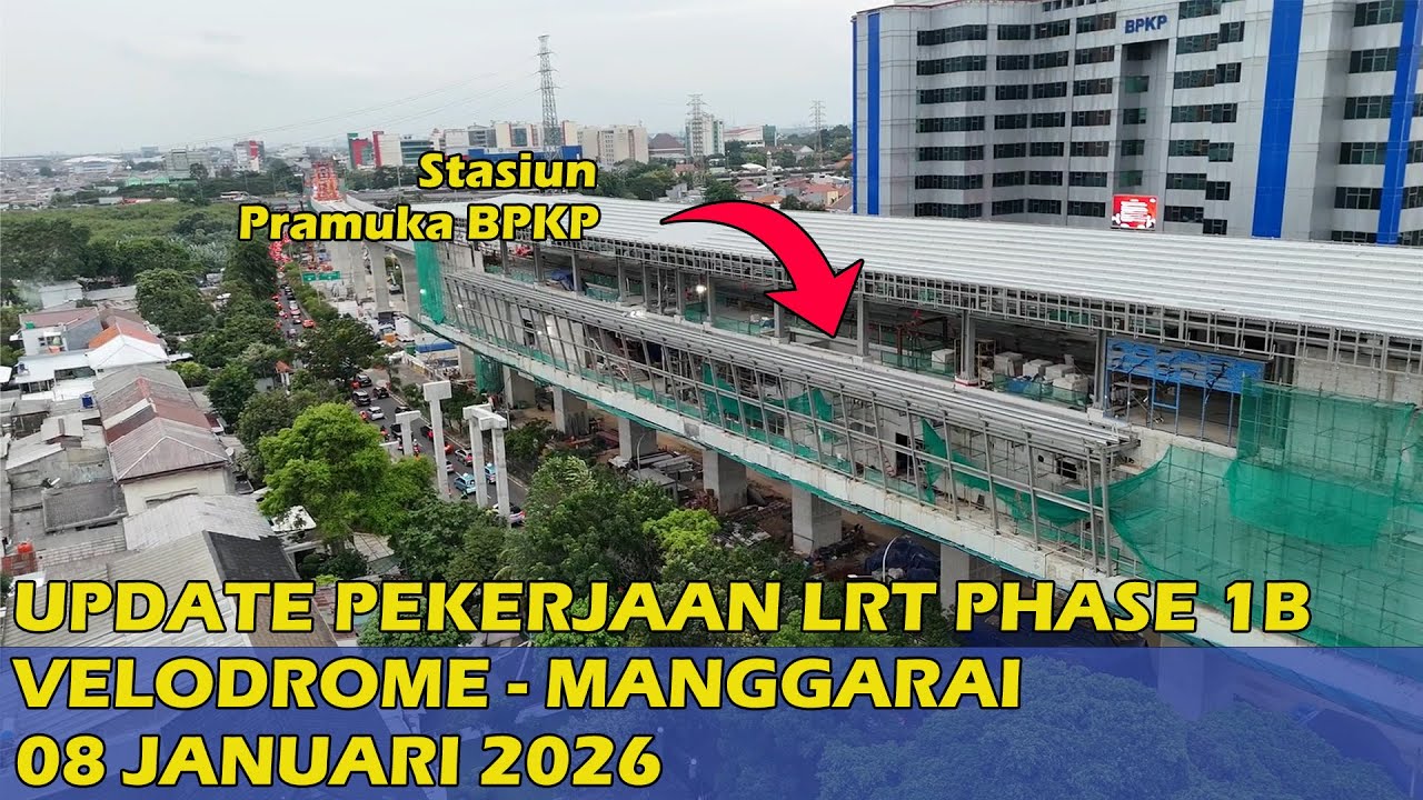 Update Progress Pekerjaan LRT Fase 1B Velodrome - Manggarai 08/01/2026 #lrtjakarta #lrt #pembangunan