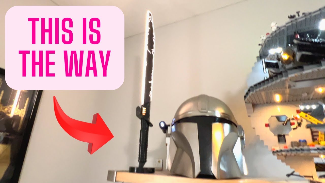 Star Wars Mandalorian Darksaber LED Desk Lamp &ndash; Epic Glow!