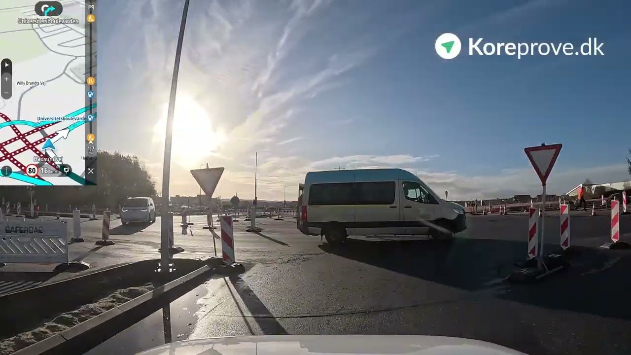 Køreprøve rute Aalborg - Aalborg Fryendal