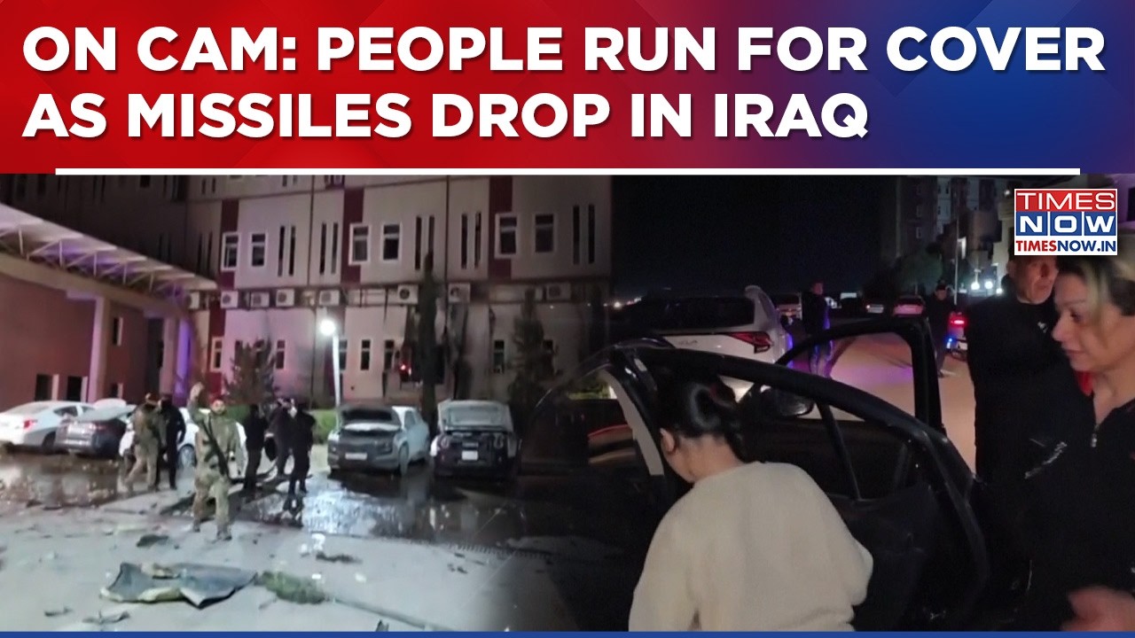 Iran vs Israel-US Engulfs Middle East: Iraq Hit By Drone | On Cam - People Run For Cover | Gulf War