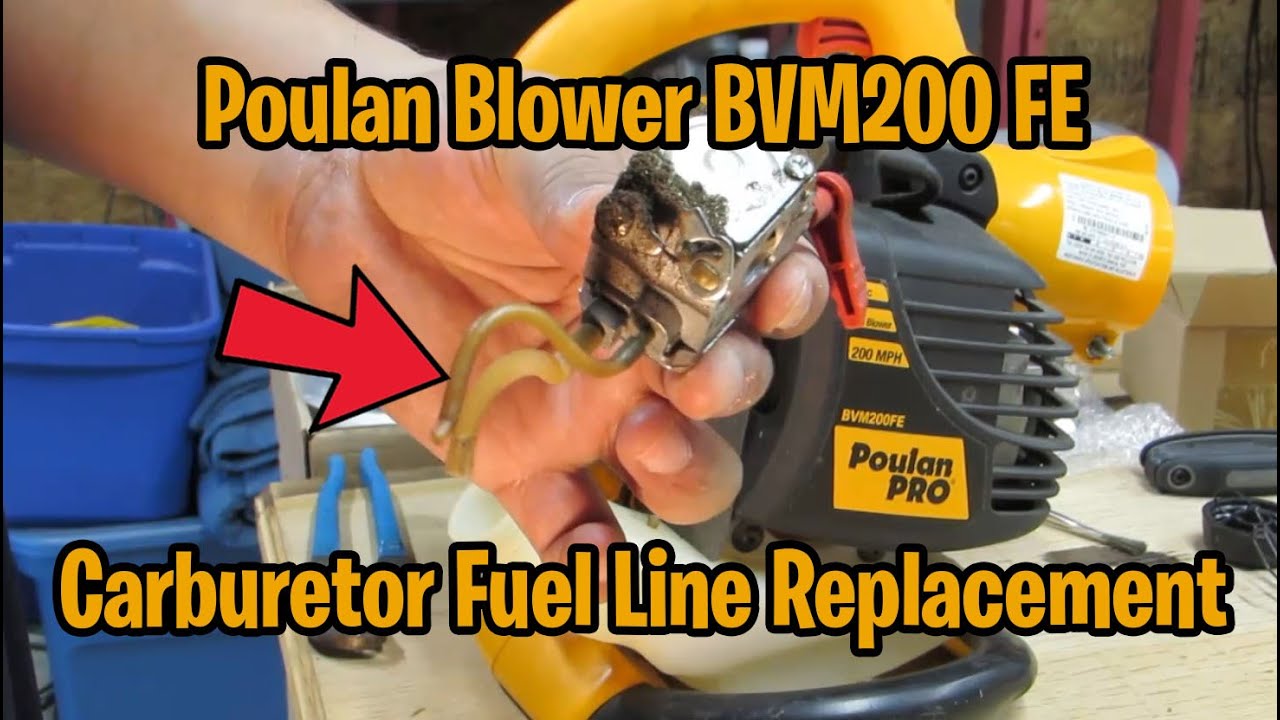 Poulan Blower BVM200 FE Carburetor Fuel Line Replacement