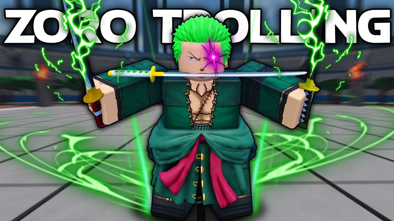 TROLLING as ZORO in Heroes Battlegrounds (ROBLOX)