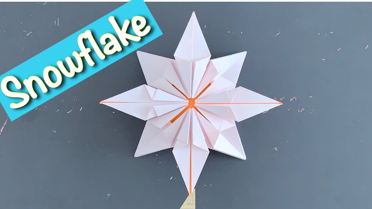 ORIGAMI SNOWFLAKE EASY TUTORIAL