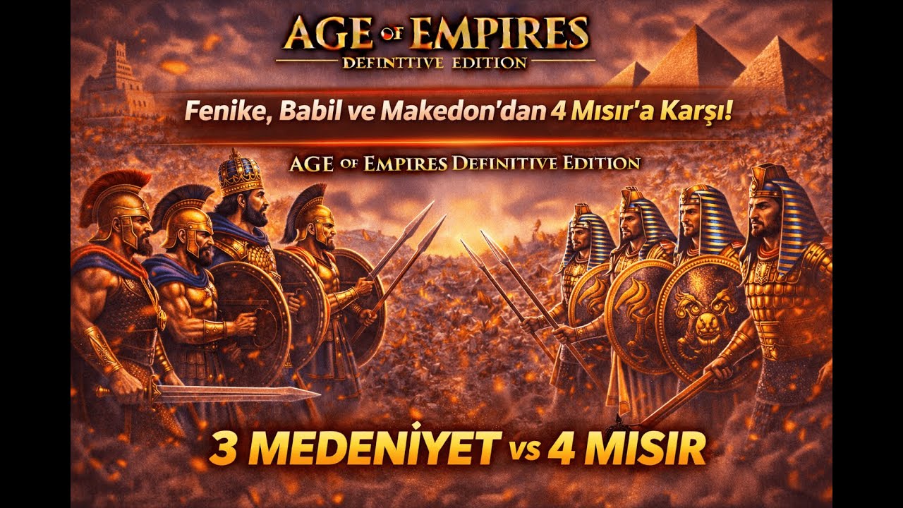 Fenike, Babil ve Makedon’dan 4 Mısır’a Karşı Büyük Savaş! | Age of Empires Definitive Edition