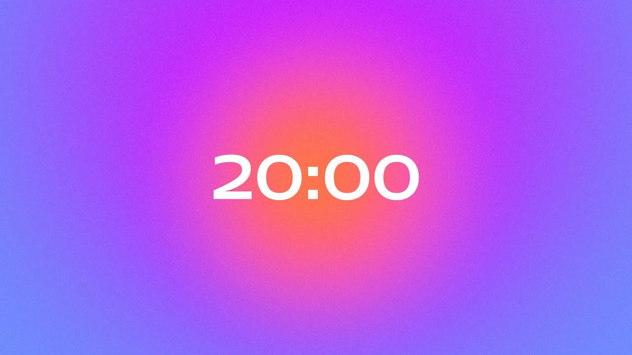 Purple Aura 20 Minute Timer | Aesthetic Twilight Gradient