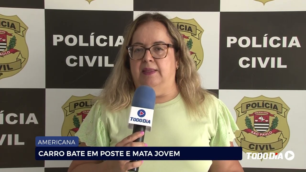 AMERICANA: CARRO BATE EM POSTE E MATA JOVEM