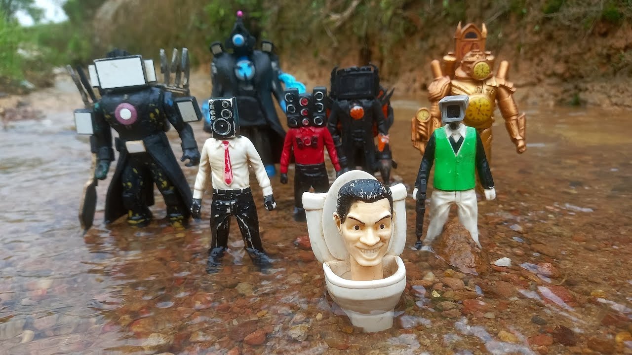 Mencari Skibidi Toilet di Sungai..!!Tv man,Tv woman,Speakerman,Cameraman,Clockman,Gman