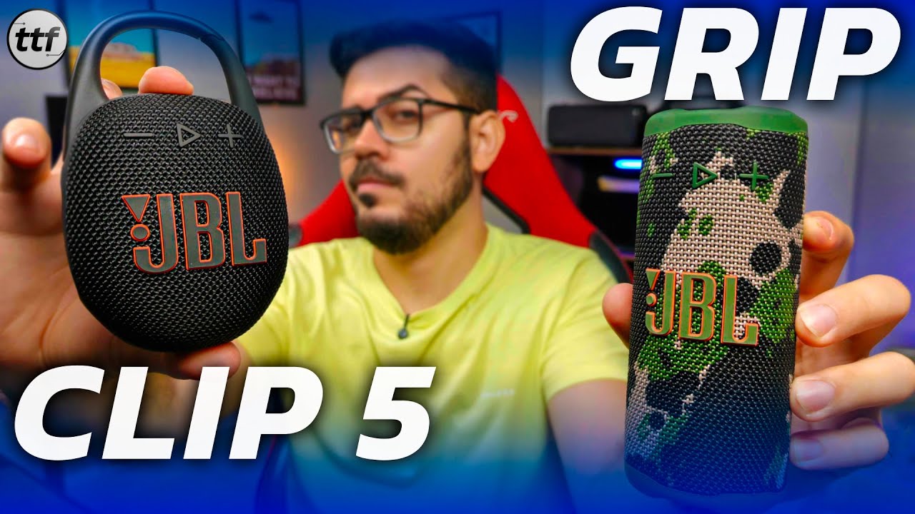 JBL GRIP vs CLIP 5: A diferença NÃO ESTÁ na POTÊNCIA! (Comparativo)