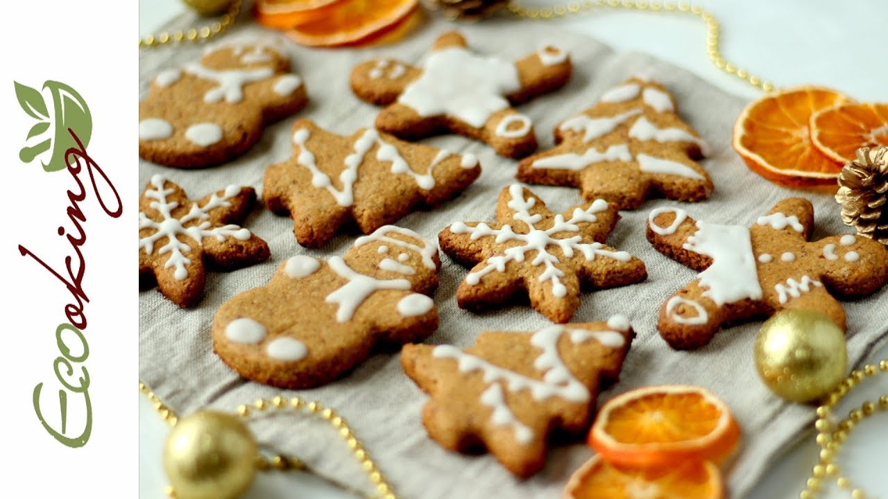 Вкуснейшее имбирное печенье без сахара с глазурью на ксилите / gluten free, vegan (постное)
