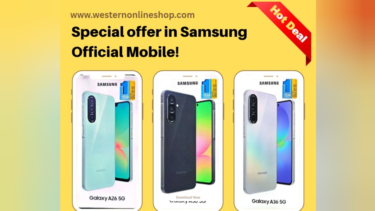 Special offer in Samsung Official Mobiles!! Visit Western Telecom for grab it..