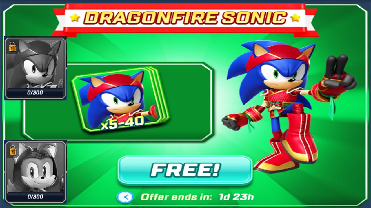 Sonic Forces Speed ​​Battle — бесплатные карты для Dragonfire Sonic New Character Update для Android