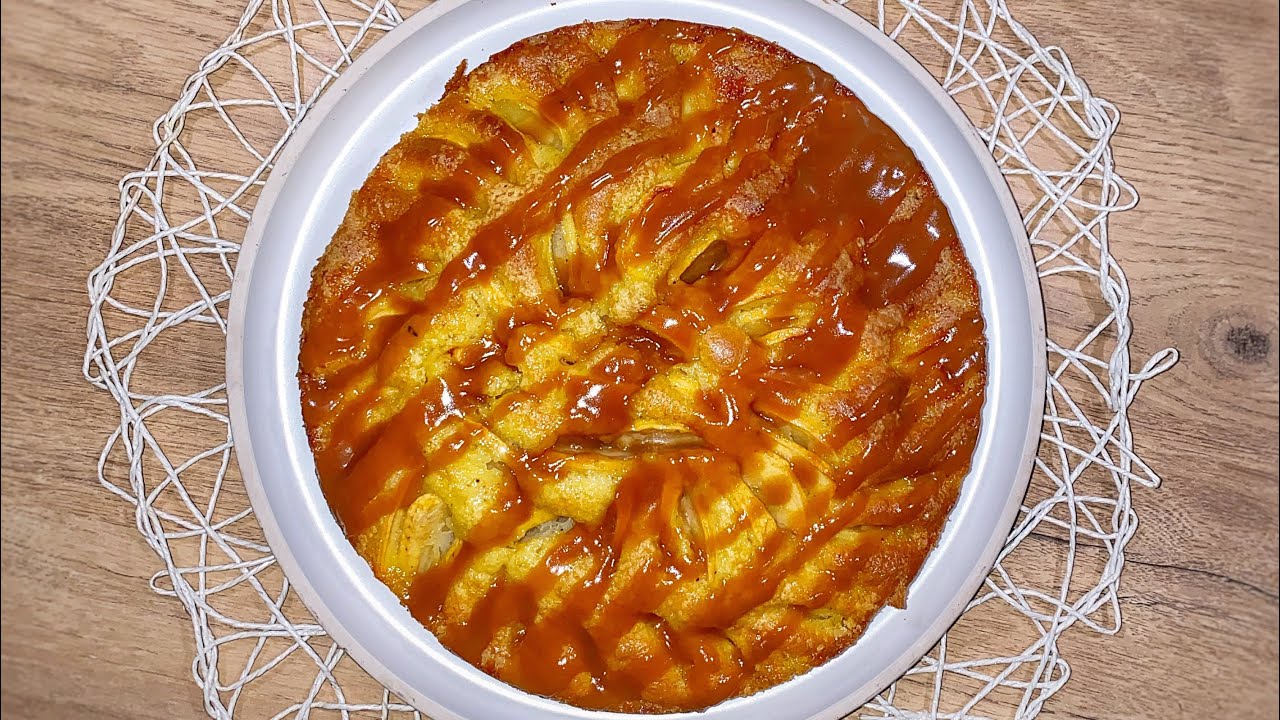 Moelleux aux pommes et son caramel beurre salé 🍎