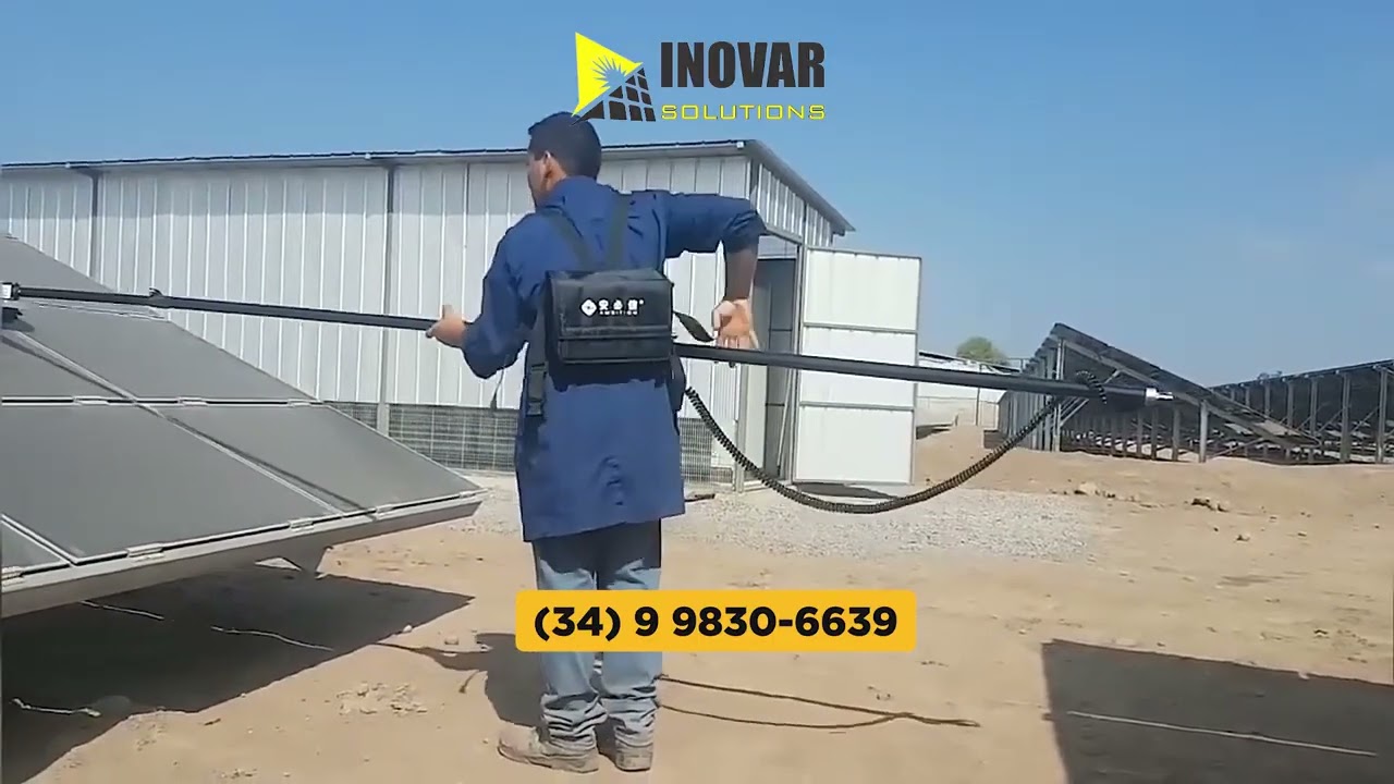 ☀️Limpeza de Painel  Solar: Conheça a Escova Revolucionária que Transforma sua Produção de Energia!