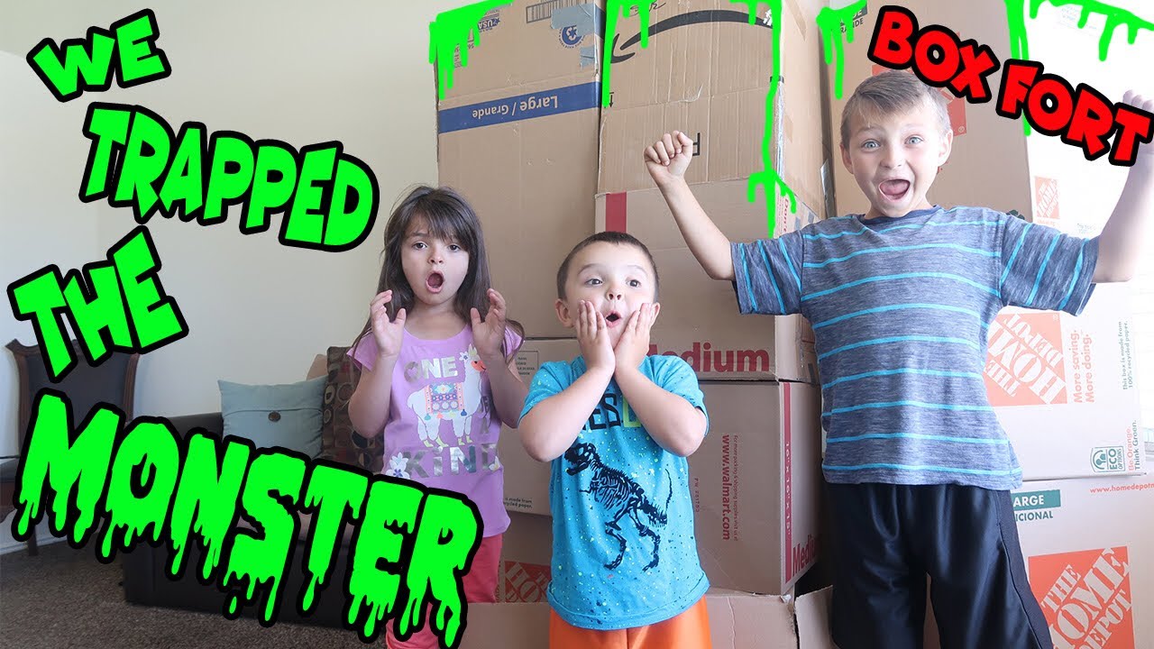 WE TRAPPED THE MONSTER | In a BOX FORT!!!