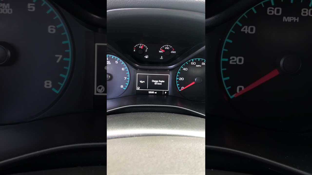 Oil light reset on 2017 Chevy Colorado