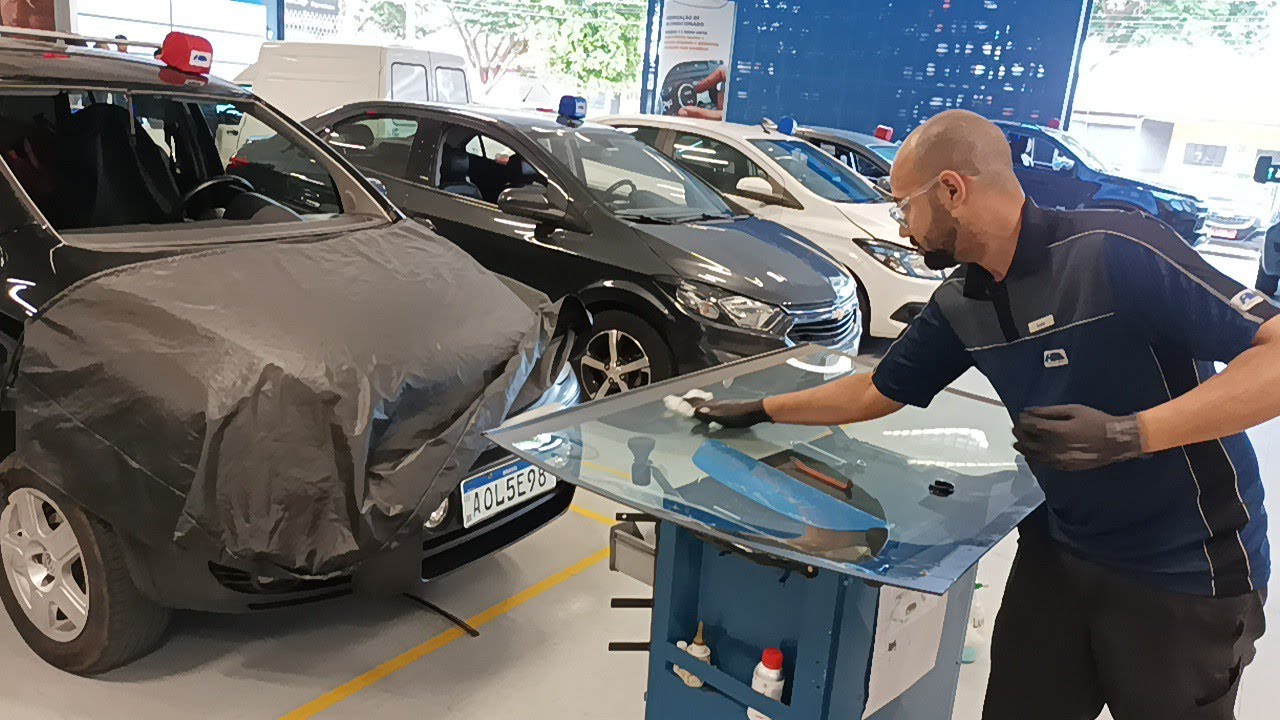 Trincou o Parabrisa do Carro *Fomos na AutoGlass e Gravei Todo Passo a Passo da Troca do Parabrisa