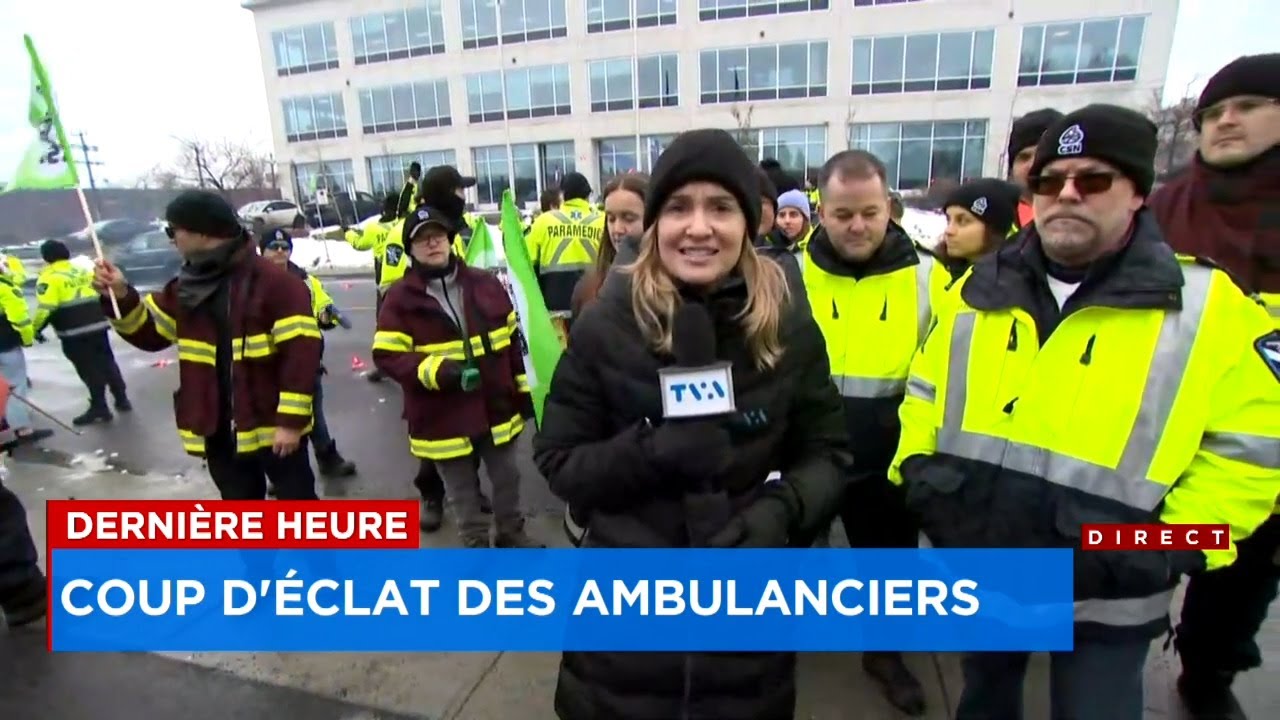 À VOIR | Des ambulanciers débarquent dans les bureaux d’Urgences-santé - explications 13h