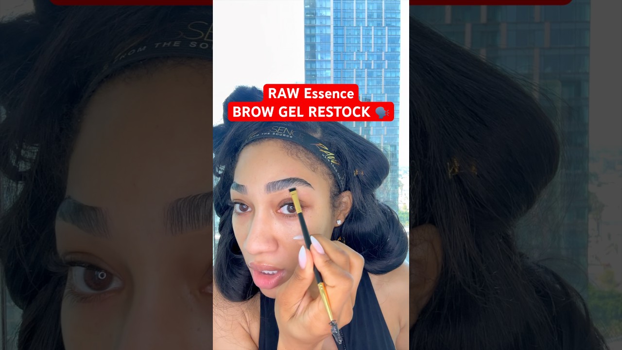 my RAW Essence Brow Gel + NEW BROW BRUSH is RESTOCKED🗣️ #eyebrows #eyebrowtutorial #brows #browgel