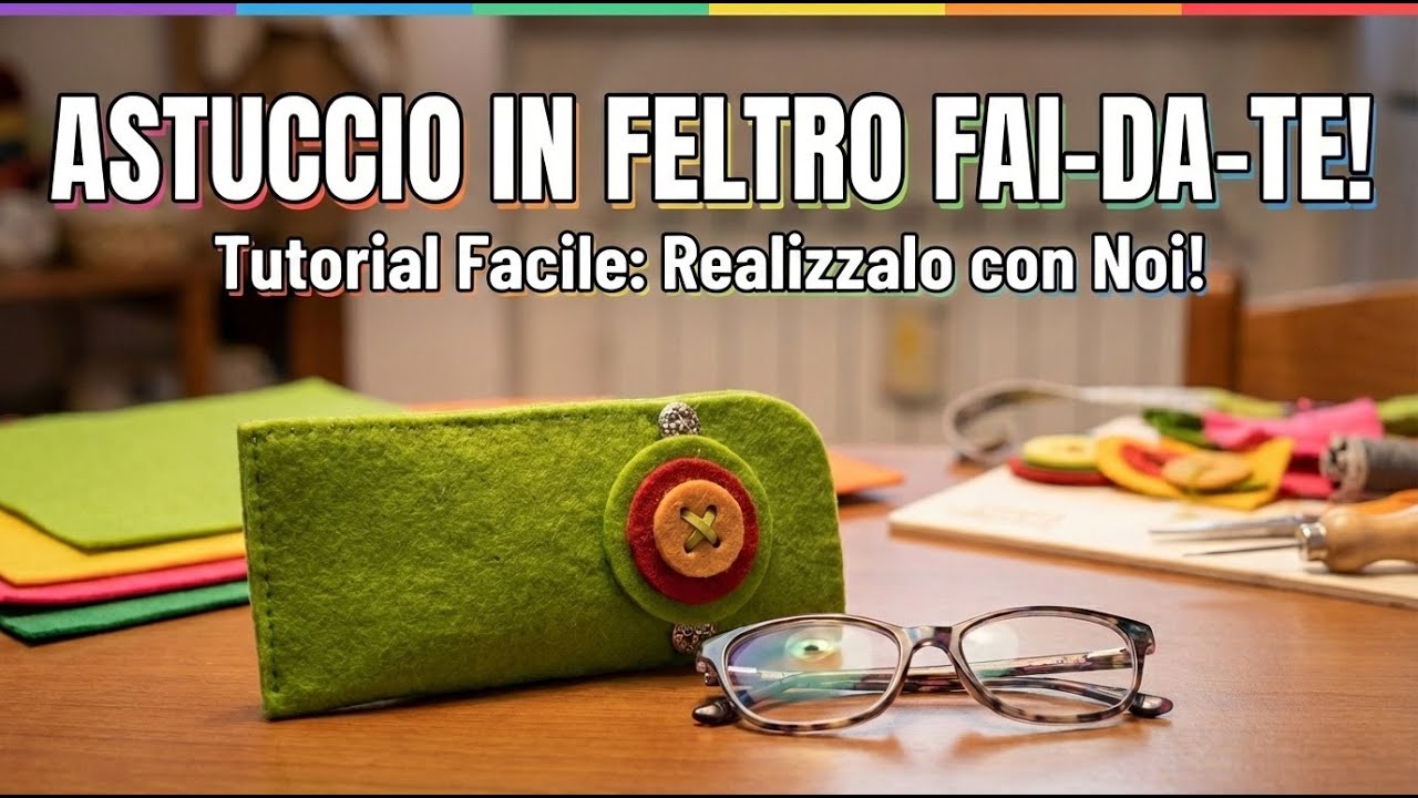 Tutorial astuccio porta occhiali in feltro 👓 Kit Creativo fai da te