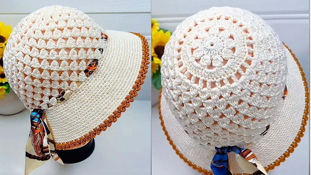 🌟【Crochet Magic】Elegant Pineapple Lace Hat Tutorial｜Must-Have Summer Accessory for Women 🧶🍍