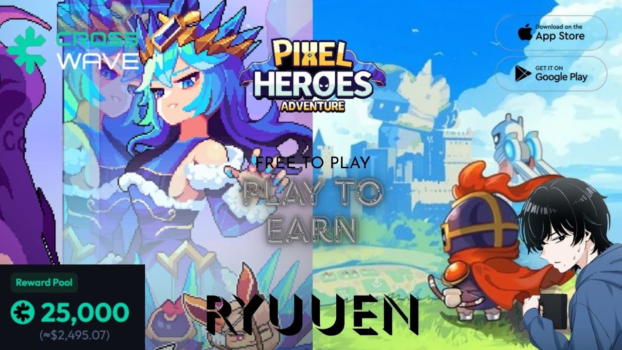 | 25K CROSS | FARMING WHILE COLLECTING REWARDS ITEMS AND EXP IN PIXEL HEROES ADVENTURE!