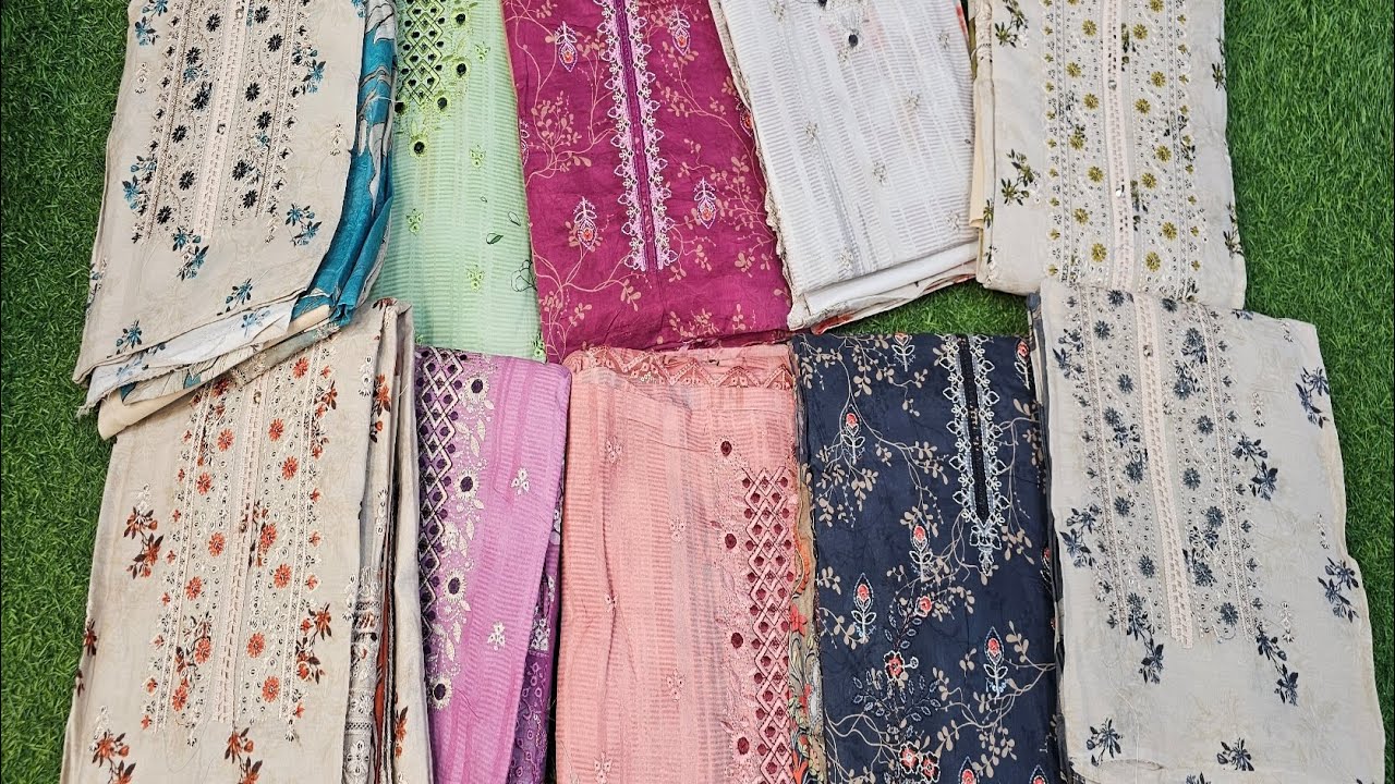কটন ড্রেস এমব্রোয়ডারী কাজ করা স্পেশাল কালেকশন 📞01322075779