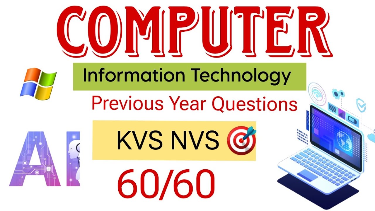 🎯 KVS NVS TIER-1 Computer Important previous year questions | IMP previous year solved paper 