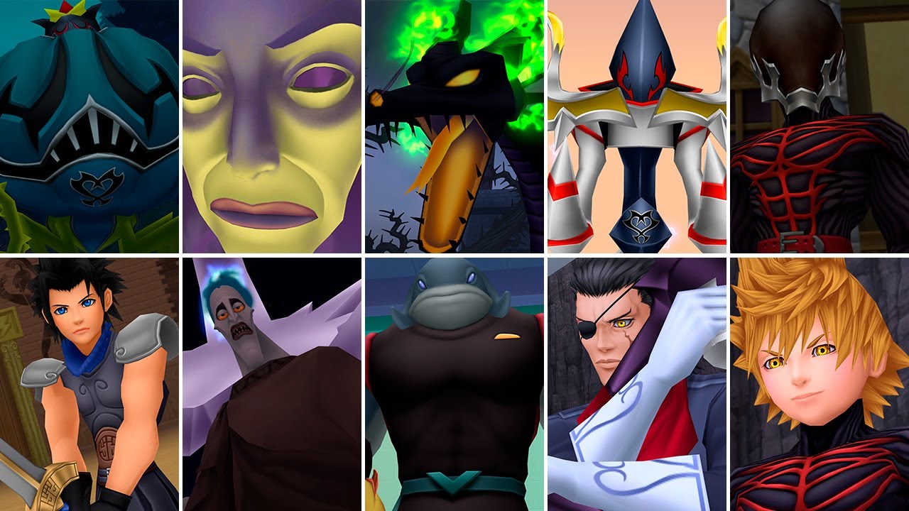 Kingdom Hearts Birth by Sleep Final Mix -  All Bosses - AQUA