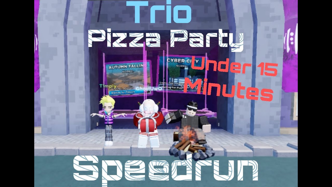 (Tower defense simulator) trio pizza party [speedrun] under 15 minutes [ 14:25 ]