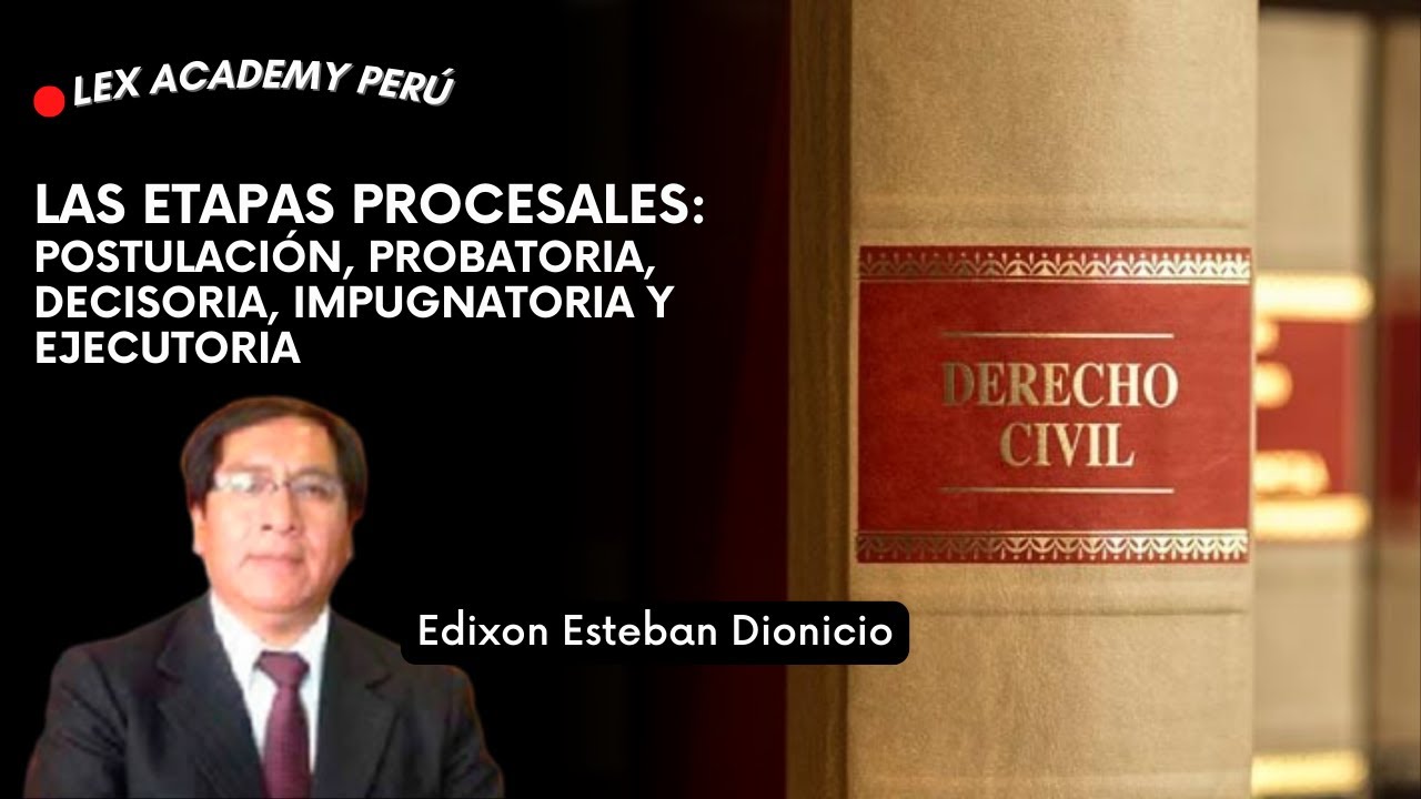 Las etapas procesales: Postulación, probatoria, decisoria, impugnatoria y ejecutoria