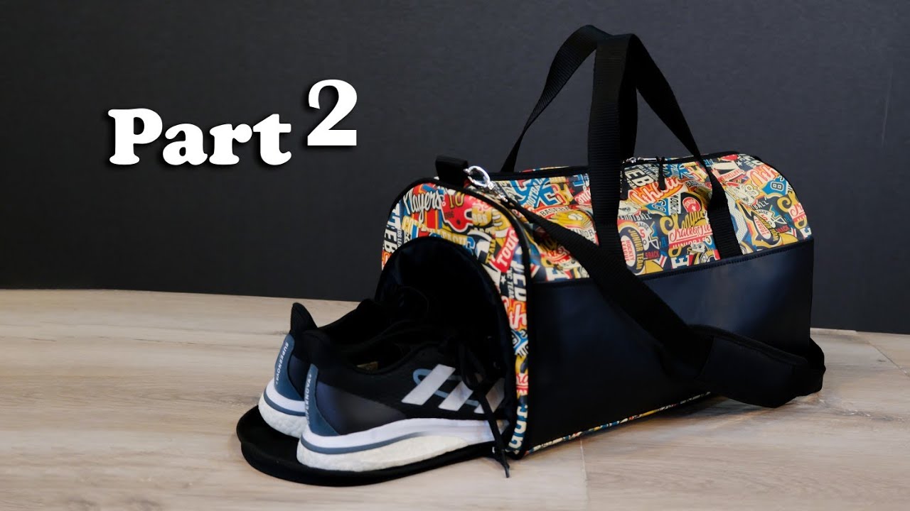 دوخت کیف ورزشی قسمت 2 / آموزش ساک ورزشی چرمی / DIY sport bag / how to make sport ba