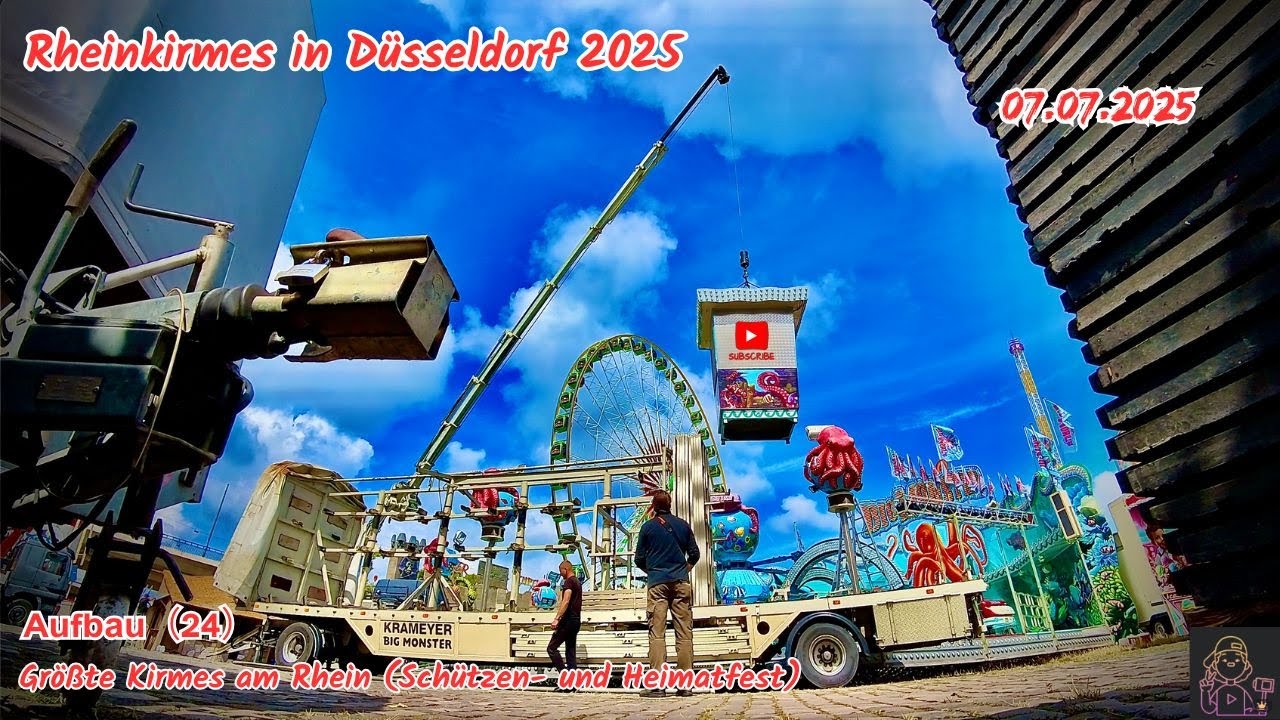Rheinkirmes Düsseldorf 2025 Aufbau+Rundgang(24)🏗️Noch vier Tage bis zum Start der Rheinkirmes 2025