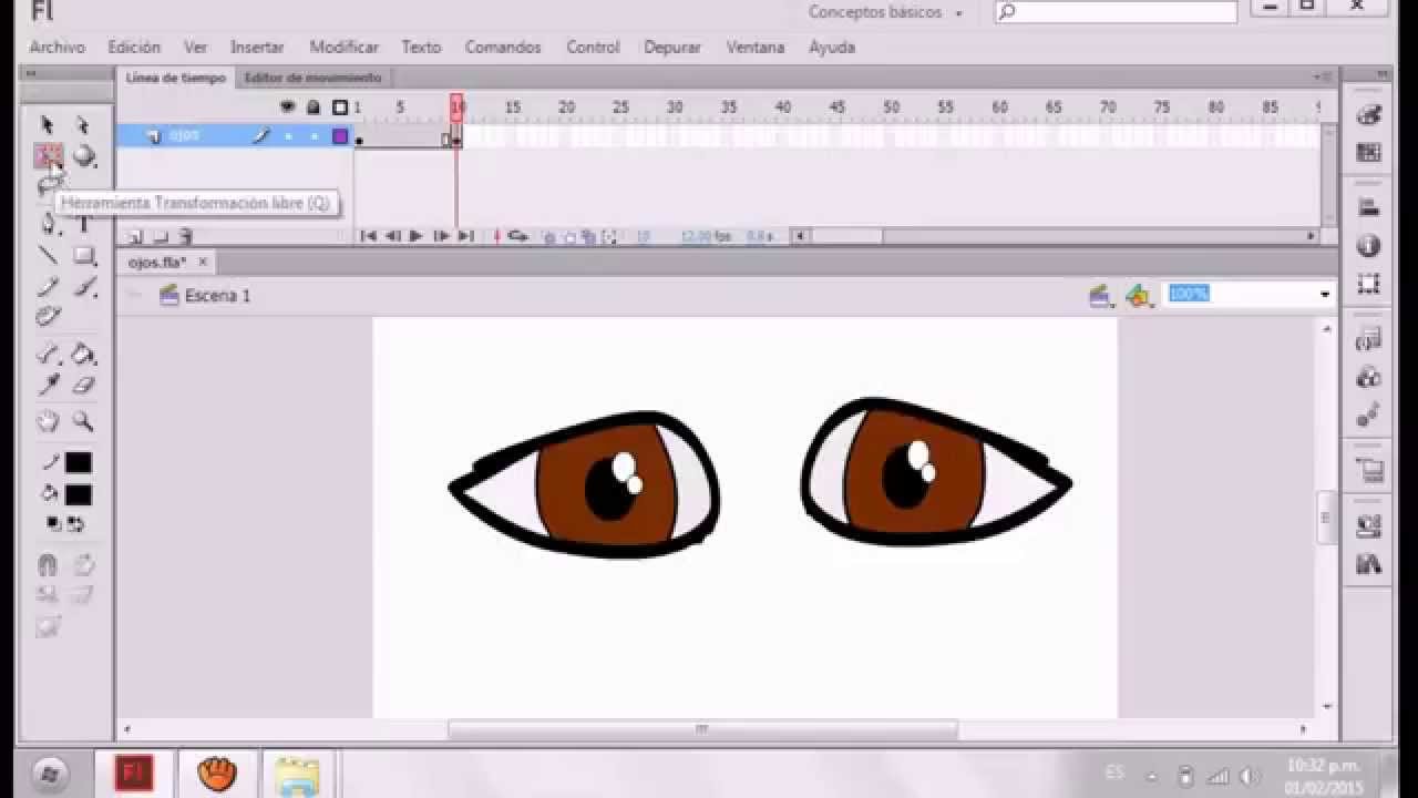 Animar unos ojos en flash FACIL!! | Tutorial flash