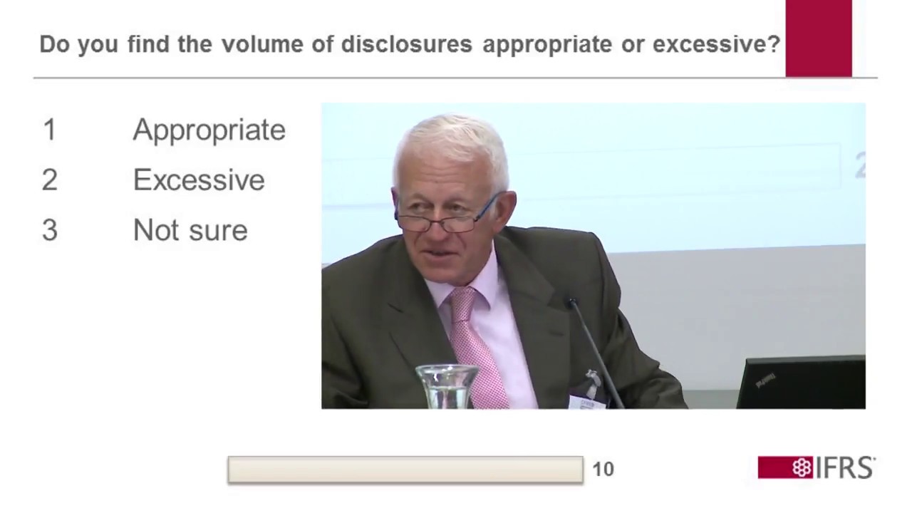 Disclosures under IFRS 7 and IFRS 8 by Philippe Danjou, IASB Board Member