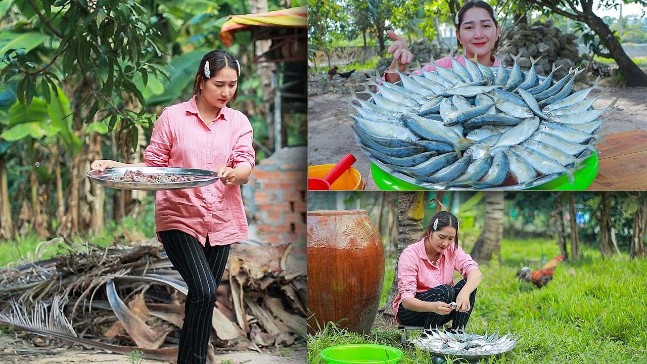 Ocean Fish Steaming Process | Steamed Ocean Fish  Eating With Chili Sauce
