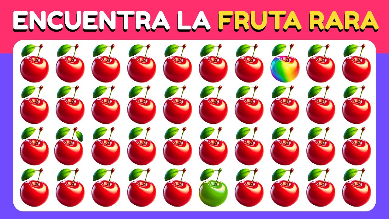Encuentra el Raro - Edición Fruta 🍉🍇🍎 ¿Podrás Encontrarlos Todos? | Sólo el 1% lo logra 🔍