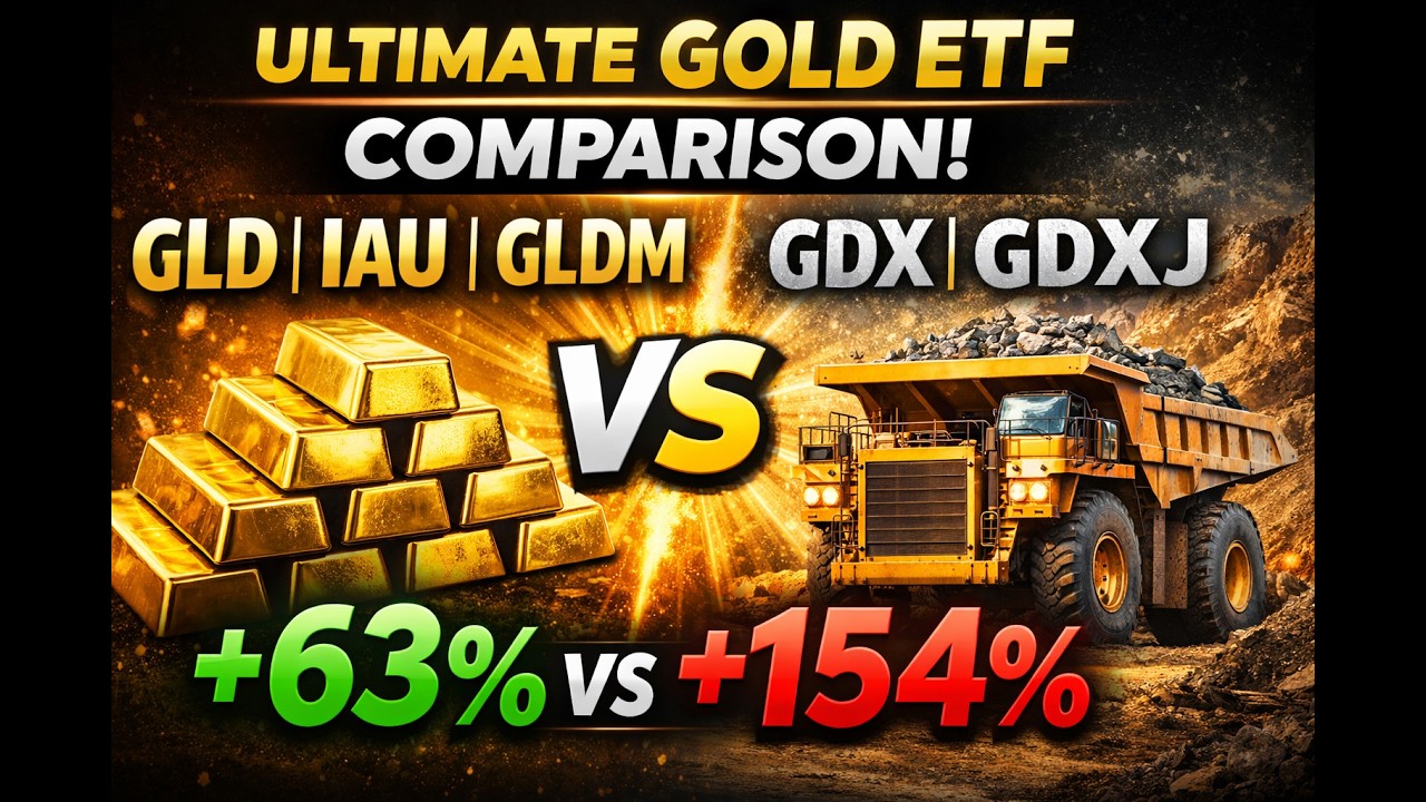 Хватит покупать не те золотые ETF | Полное сравнение (GLD vs IAU vs GLDM vs GDX vs GDXJ)