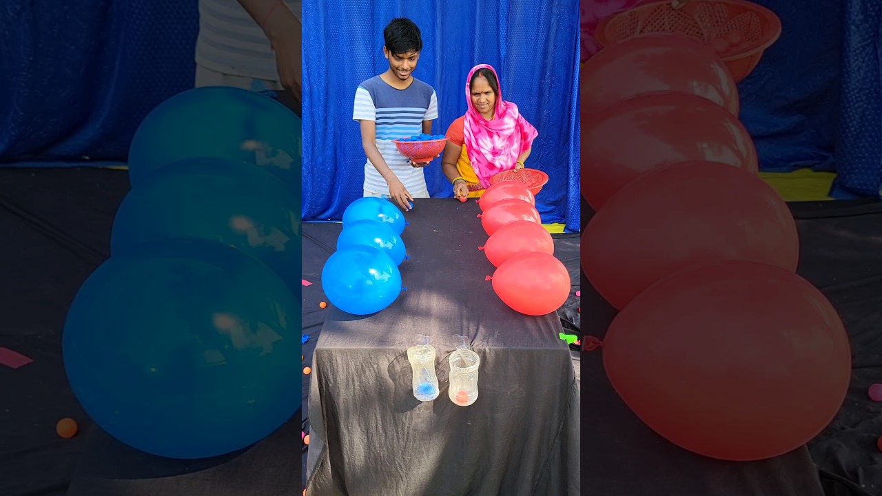 Balloon pop and Ball roll Challenge #shorts
