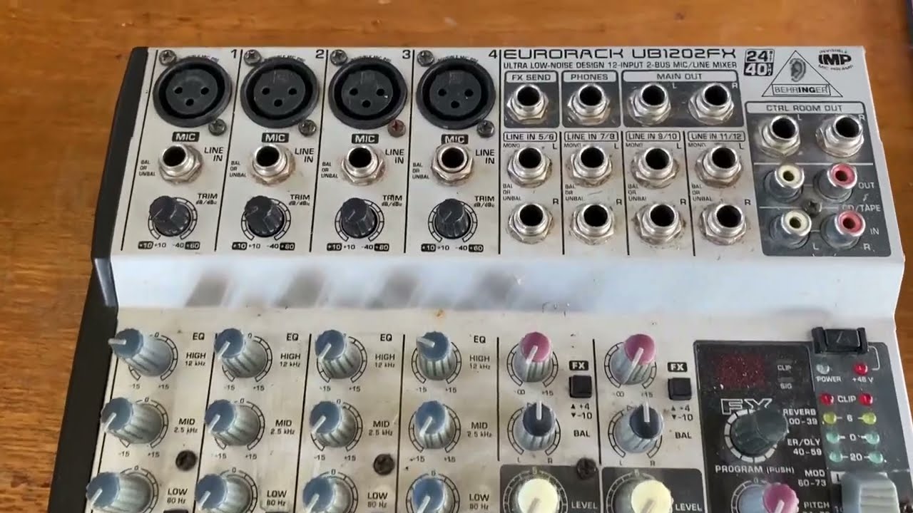 Ремонт микщерного пульта behringer eurorack ub1204fx