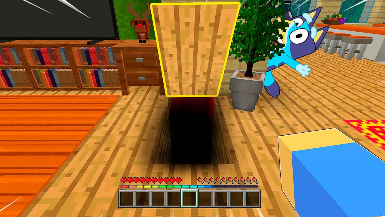 ENCUENTRO UN TÚNEL SECRETO EN LA CASA DE BLUEY EN MINECRAFT 😱