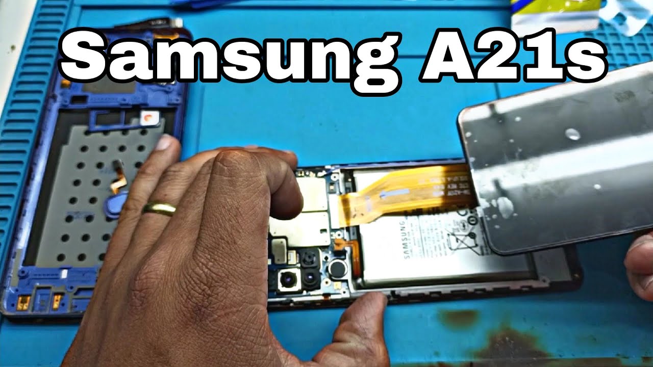 Troca de tela Samsung A21s com aro