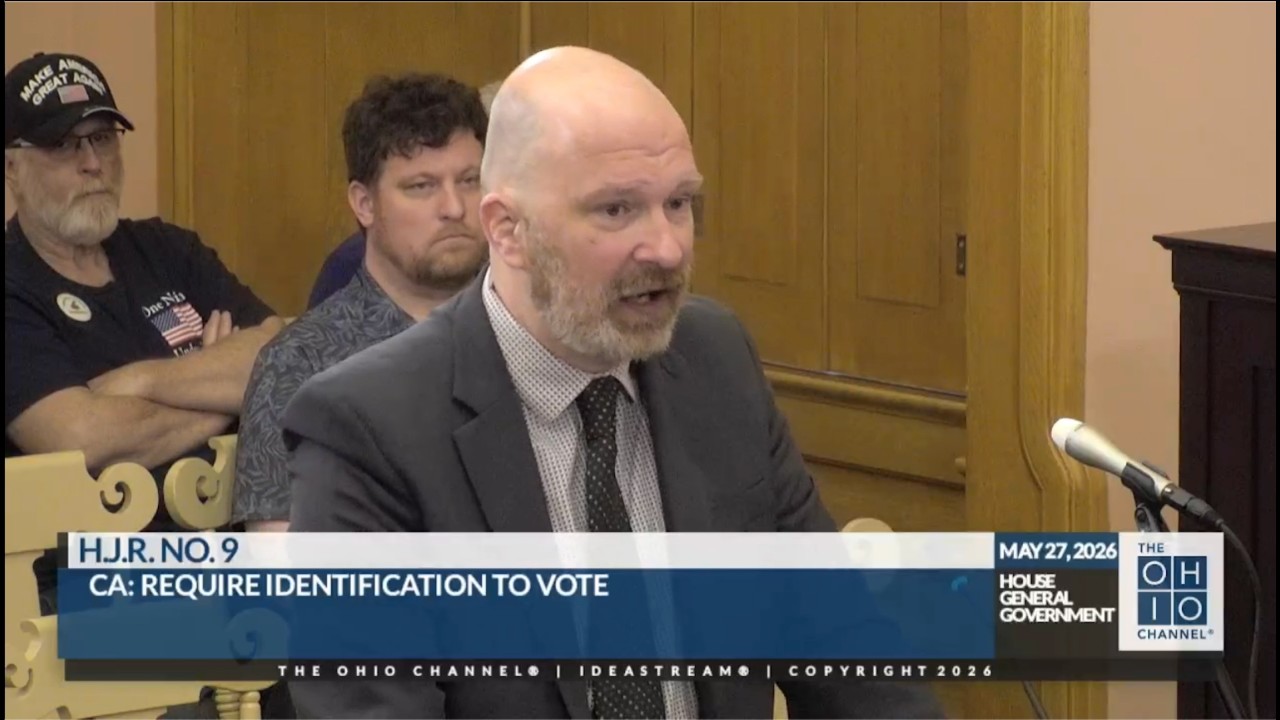 Legislative Director Gary Daniels testifies on House Joint Resolution 9 on May 27, 2026