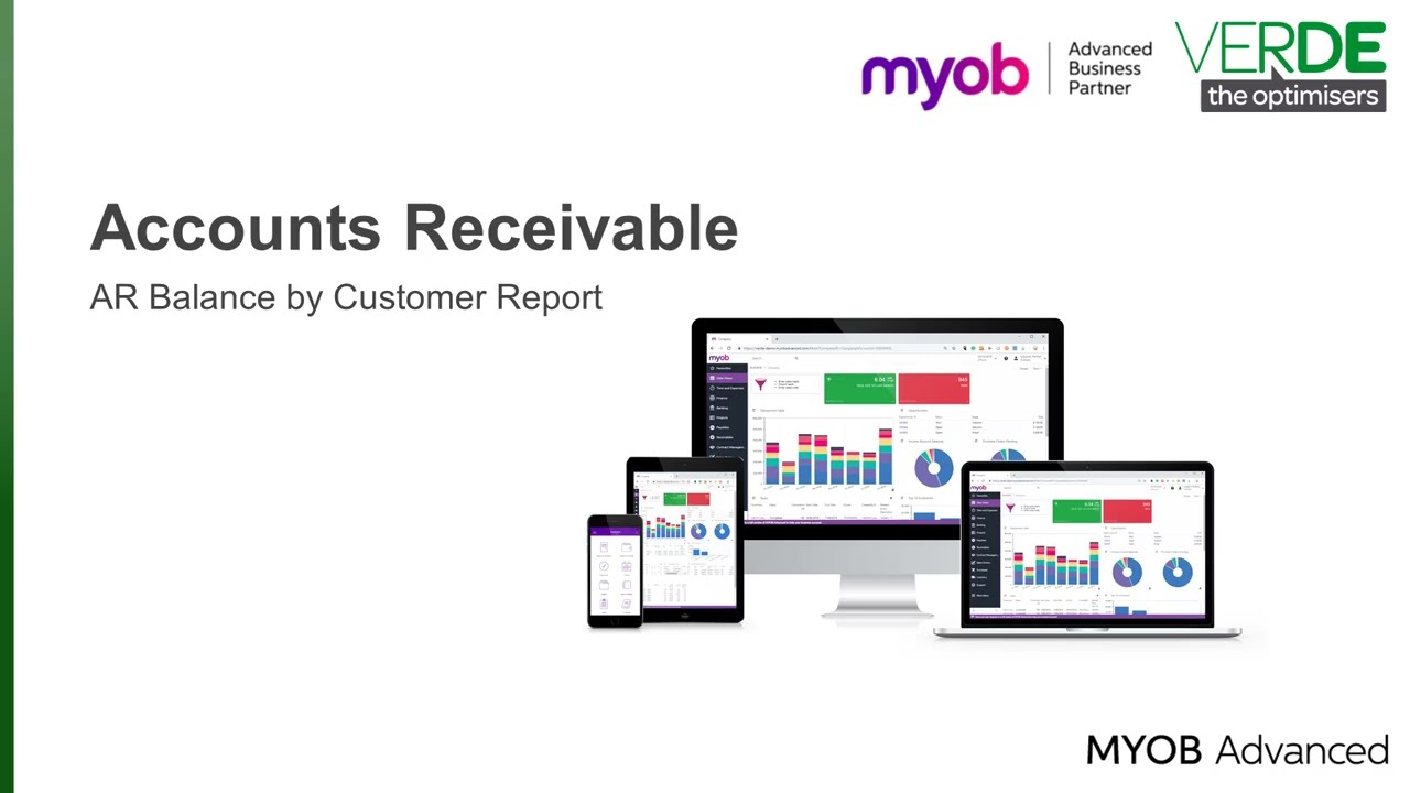 MYOB Advanced Training - Finance - Accounts Receivable - AR Balance by Customer Report
