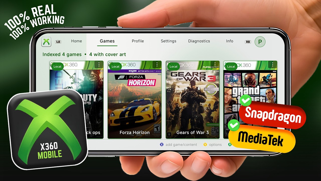 New Xbox 360 Emulator for Android 😱 X360 Mobile Full Setup + Best Settings + Performance Test