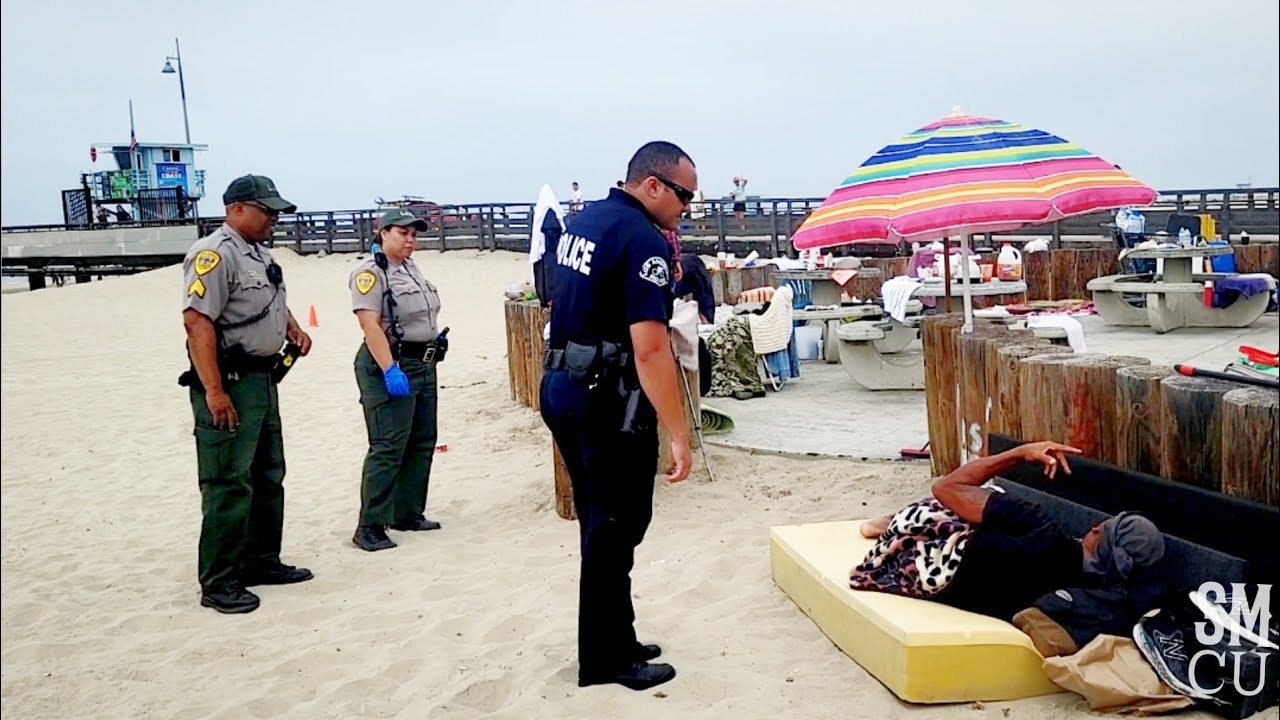 Homeless Encampment Clean-up at Venice Pier