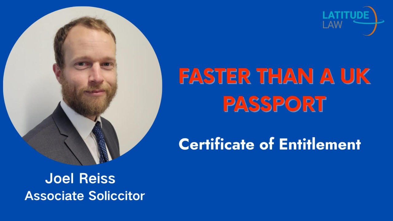 Get a UK Certificate of Entitlement Faster Than a Passport | Who Qualifies for a UK Right of Abode?