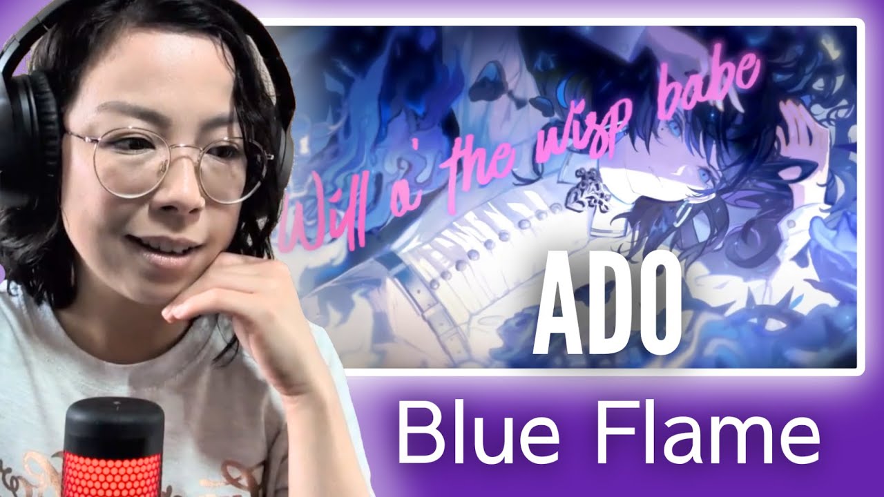 REACTION to 【Ado】Blue Flame cover (원곡：LE SSERAFIM) | リアクション